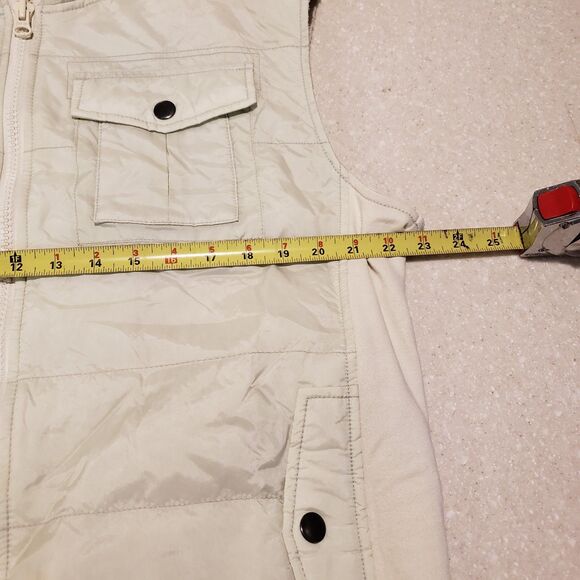 American Rag White Puffer Vest Fall Size Large - Picture 7 of 8